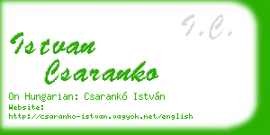 istvan csaranko business card
