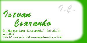 istvan csaranko business card